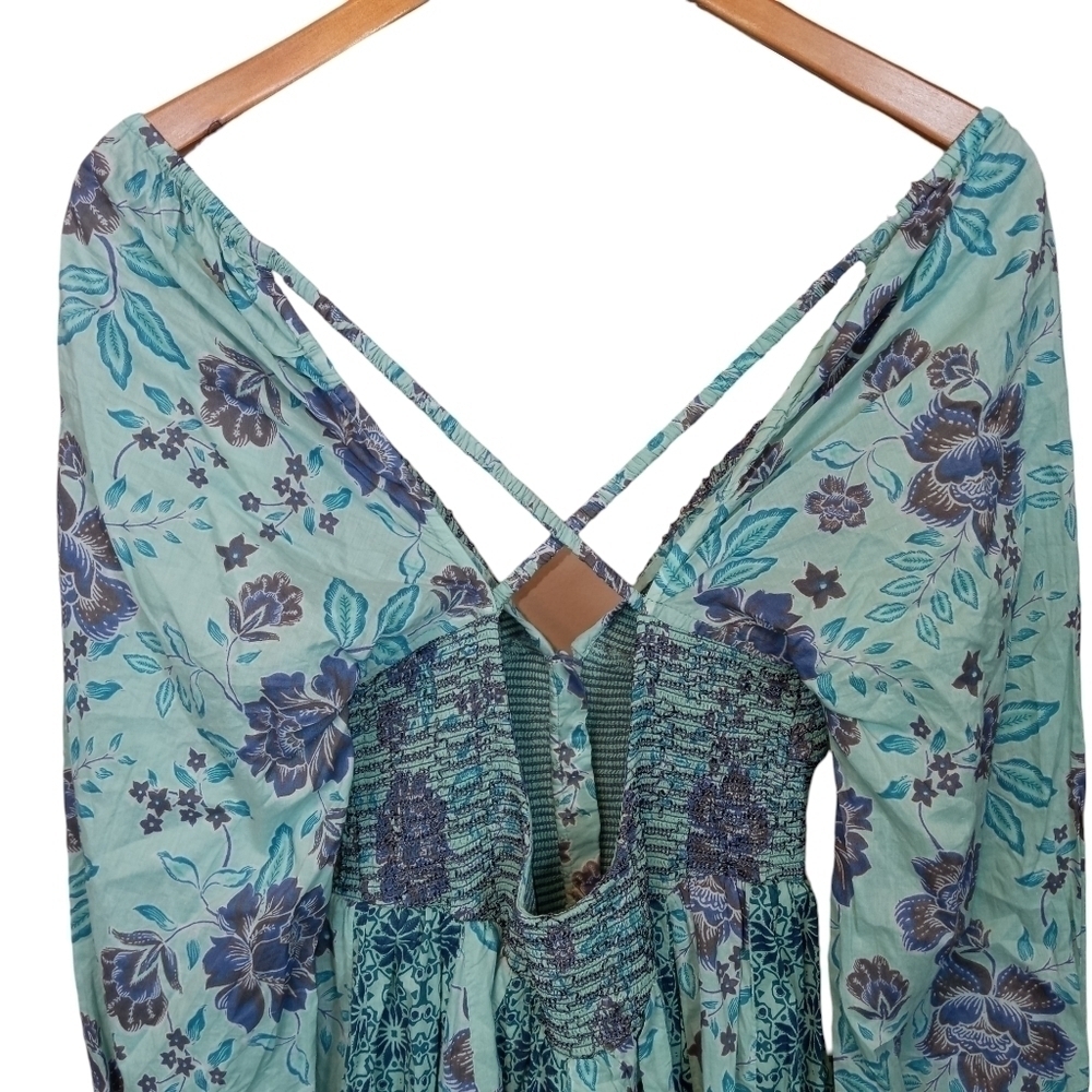 Free People A New Way Boho Floral Maxi Dress NWOT Size Small - Picture 11 of 15